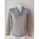 JERSEY GRIS DOBLE CUELLO JACQUARD DE SEÑORA 