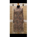 VESTIDO ESTAMPADO GASA CON BOTONES 