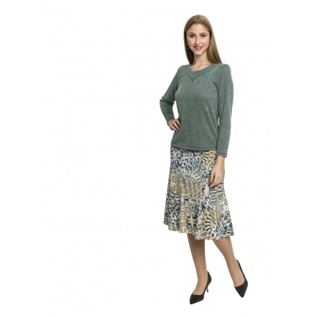 FALDA ESTAMPADA LANOSA MUJER BOGUAR 
