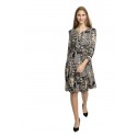 VESTIDO LANOSO ESTAMPADO PATCHWORK MUJER BOGUAR