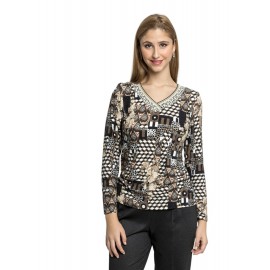 Camiseta lanosa estampada mujer boguar