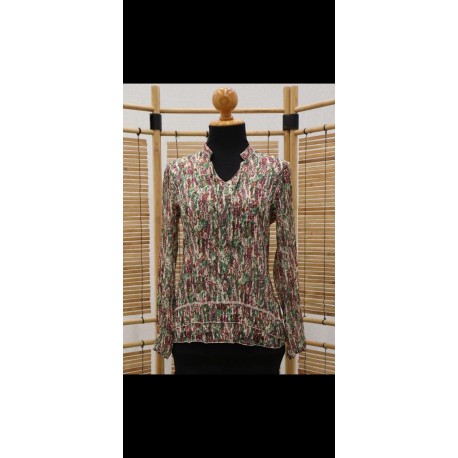 BLUSA ESTAMPADA DE GASA MUJER ROSSAN