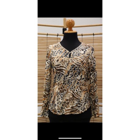 BLUSA ESTAMPADA TUL MUJER ROSSAN
