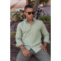 CAMISA LISA LINO MANGA CORTA DE CARLOS CORDOBA +colores