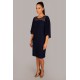 VESTIDO ENCAJE AZUL MARINO MUJER CHEMA BLANCO