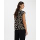 Camisa estampada bicolor de mujer con manga corta mujer paz torras