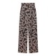 Pantalón ancho de mujer de punto con estampado bicolor paz torras