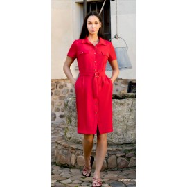 VESTIDO CAMISERO SAHARIANO MUJER ESTEFANIA RODRIGUEZ +colores