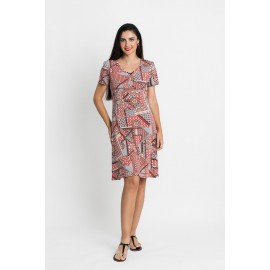 VESTIDO ESTAMPADO PATCHWORK MUJER BOGUAR