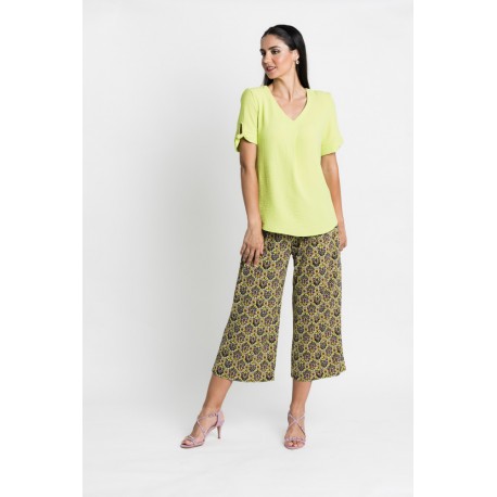 CAMISETA LISA CON NUDO EN EL PUÑO MUJER +COLORES