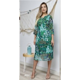 VESTIDO ESTAMPADO GASA MUJER ROSSAN