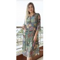 VESTIDO ESTAMPADO GASA MUJER ROSSAN