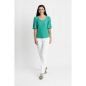 CAMISETA LISA TEJIDO EN CALADO MUJER BOGUAR +colores