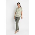 CAMISETA ESTAMPADA CON TAPETA Y PASAMANERIA DE BOGUAR