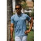 POLO HOMBRE CON BOLSILLO AZUL CARLOS CORDOBA