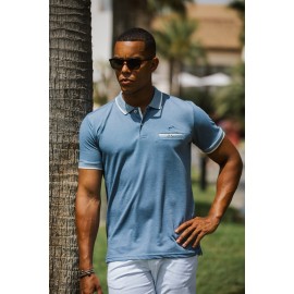 POLO HOMBRE CON BOLSILLO AZUL CARLOS CORDOBA