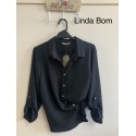 CAMISA  NEGRO LISA MUJER PRIVILEGE 