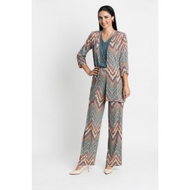 CHAQUETA LARGA ESTAMPADA MUJER BOGUAR