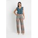 PANTALON FLUIDO ESTAMAPADO MUJER