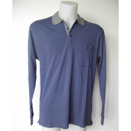 POLO DE HOMBRE AZUL CON BOLSILLO
