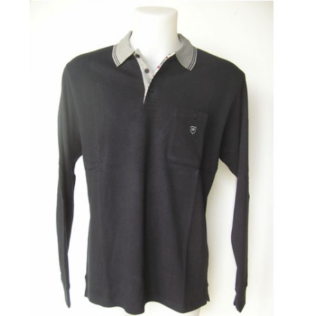 POLO DE HOMBRE NEGRO CON BOLSILLO