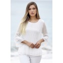 BLUSA BLANCA LISA PLUMETTI MUJER ROSSAN