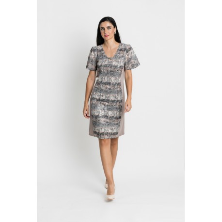VESTIDO DE ENCAJE CON COSTADILLOS MUJER BOGUAR