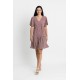 VESTIDO DE VOLANTES CON ESTAMPADO GEOMETRICO MUJER BOGUAR