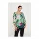 BLUSA CAPA ASIMÉTRICA COMBINADA