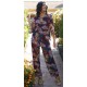 `PANTALON ESTAMPADO ANCHO MUJER ARONA