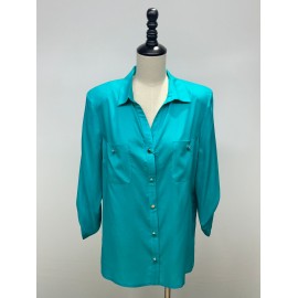 BLUSA TURQUESA DE MUJER ESTEFANIA RODRIGUEZ  
