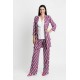 CHAQUETA LARGA ESTAMPADA