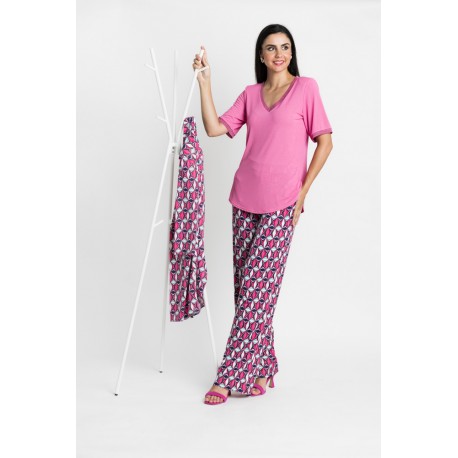 PANTALON ANCHO ESTAMPADO MUJER BOGUAR