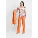 PANTALON ANCHO LISO CINTURA ELASTICA MUJER BOGUAR +COLORES