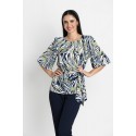 BLUSA ESTAMPADA RECOGIDO LATERAL MUJER BOGUAR