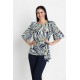 BLUSA ESTAMPADA RECOGIDO LATERAL MUJER BOGUAR