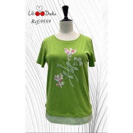Cammiseta con bordado mujer lili dudu +colores