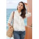 BLUSA BLONDA CON ENCAJE CRUDOO MUJER ROSSAN