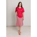 FALDA ESTAMPADA ROJA MUJER BOGUAR