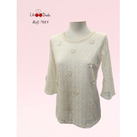 CAMISETA CROCHET CRUDO MUJER LILI DUDU