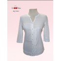 CAMISETA BLANCA CON BORDADOS MUJER LILI DUDU