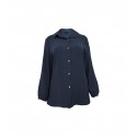 CAMISA LISA AZUL MARINO MANGA LARGA
