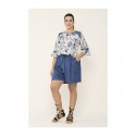 BLUSA HIPPIE AZUL FLORES MUJER SPG-JENUAN