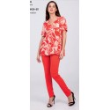 PANTALON ROJO LONETA ELASTICO MUJER SISSUSMODA