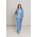 CHAQUETA LARGA LISA CON TREBILLA MUJER BOGUAR +COLORES