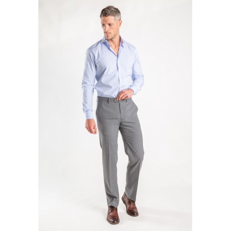 PANTALON DE VESTIR  GRIS CON ELASTICO EN CINTURA LBS