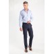 PANTALON DE VESTIR AZUL COBALTO  CON ELASTICO EN CINTURA LBS