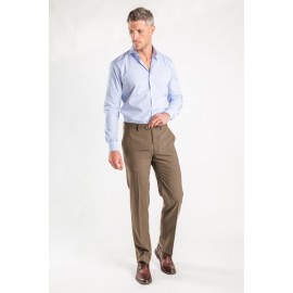 PANTALON DE VESTIR  tostado CON ELASTICO EN CINTURA LBS