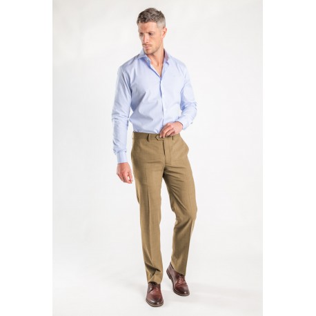 PANTALON DE VESTIR beige CON ELASTICO EN CINTURA LBS