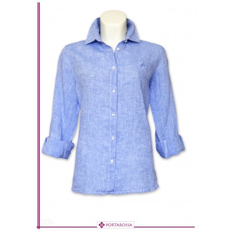 CAMISA LISA LINO MUJER PORTARROSA +COLORES